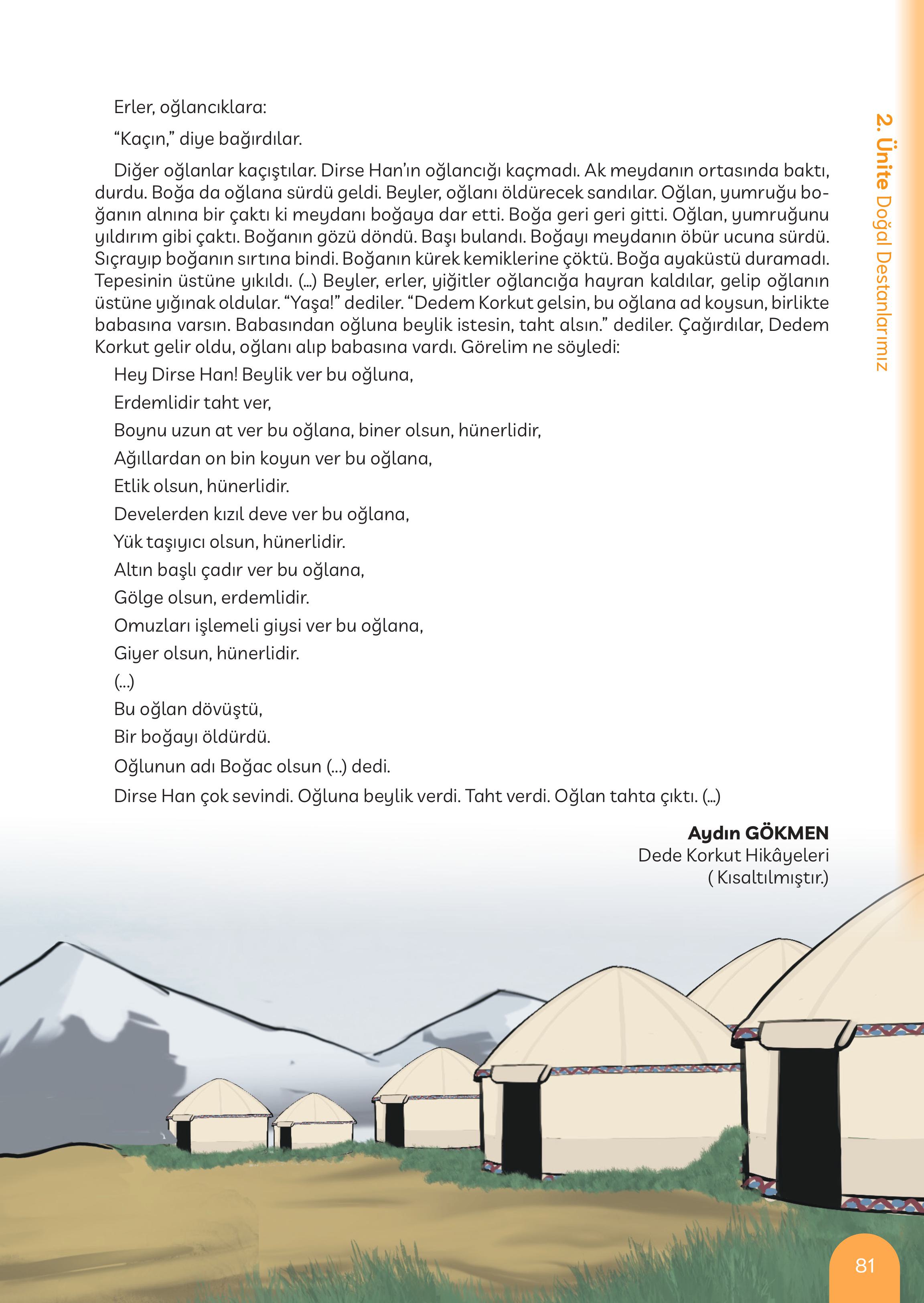 5. Sınıf Meb Yayınları Masal Ve Destanlarımız Ders Kitabı Sayfa 82 Cevapları