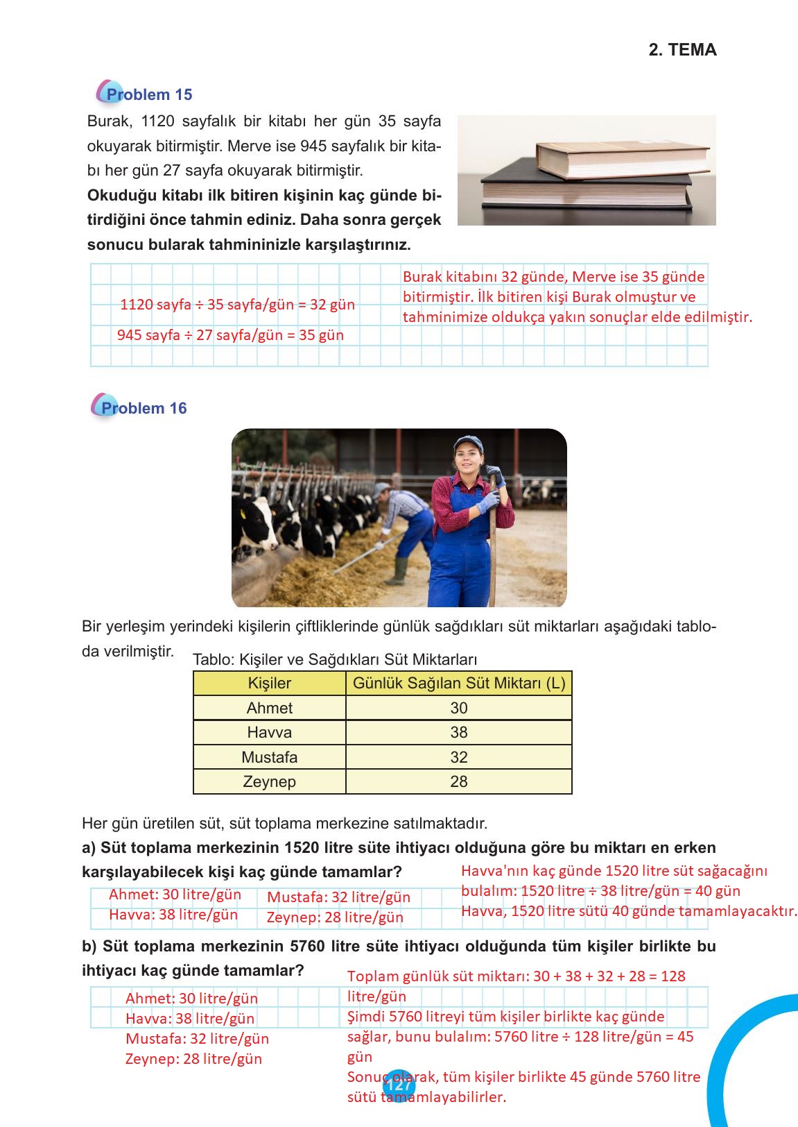 5. Sınıf Meb Yayınları Matematik Ders Kitabı Sayfa 127 Cevapları