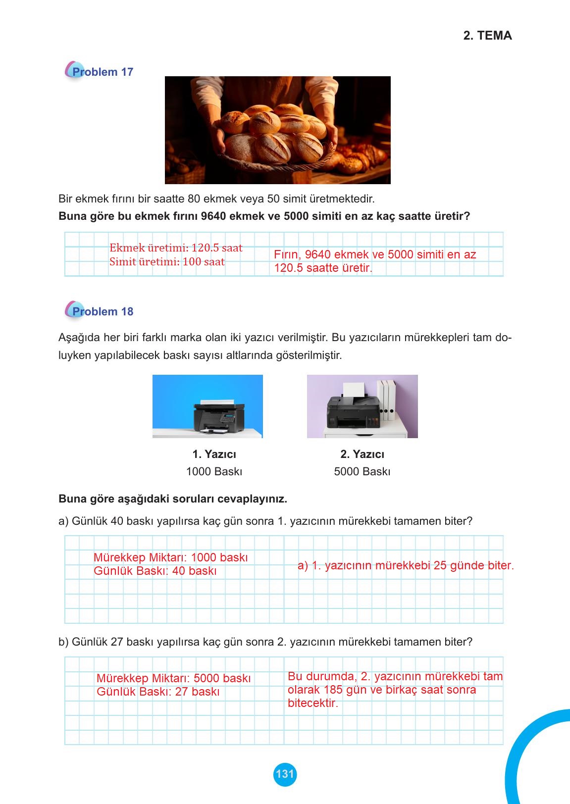 5. Sınıf Meb Yayınları Matematik Ders Kitabı Sayfa 131 Cevapları