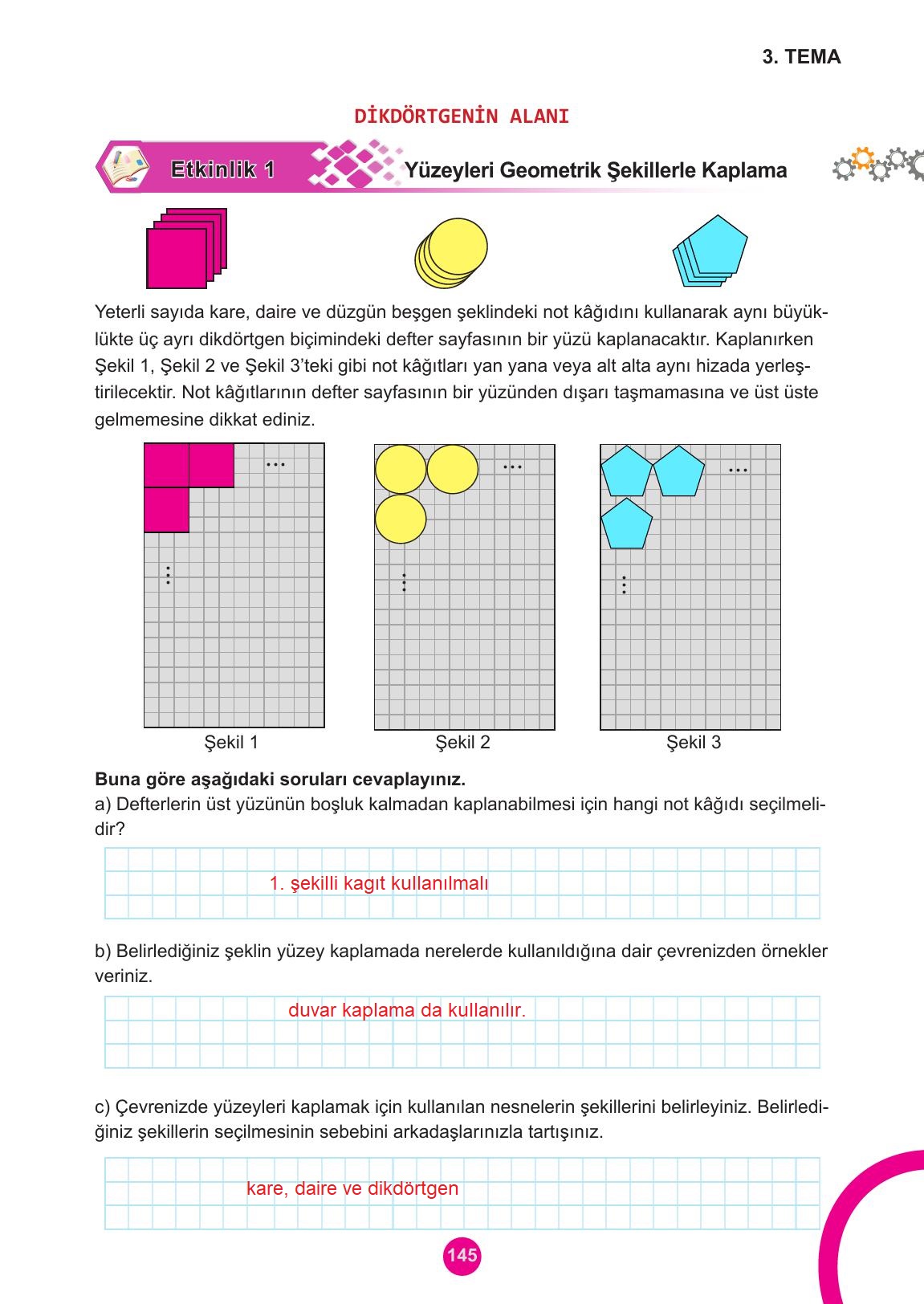 5. Sınıf Meb Yayınları Matematik Ders Kitabı Sayfa 145 Cevapları