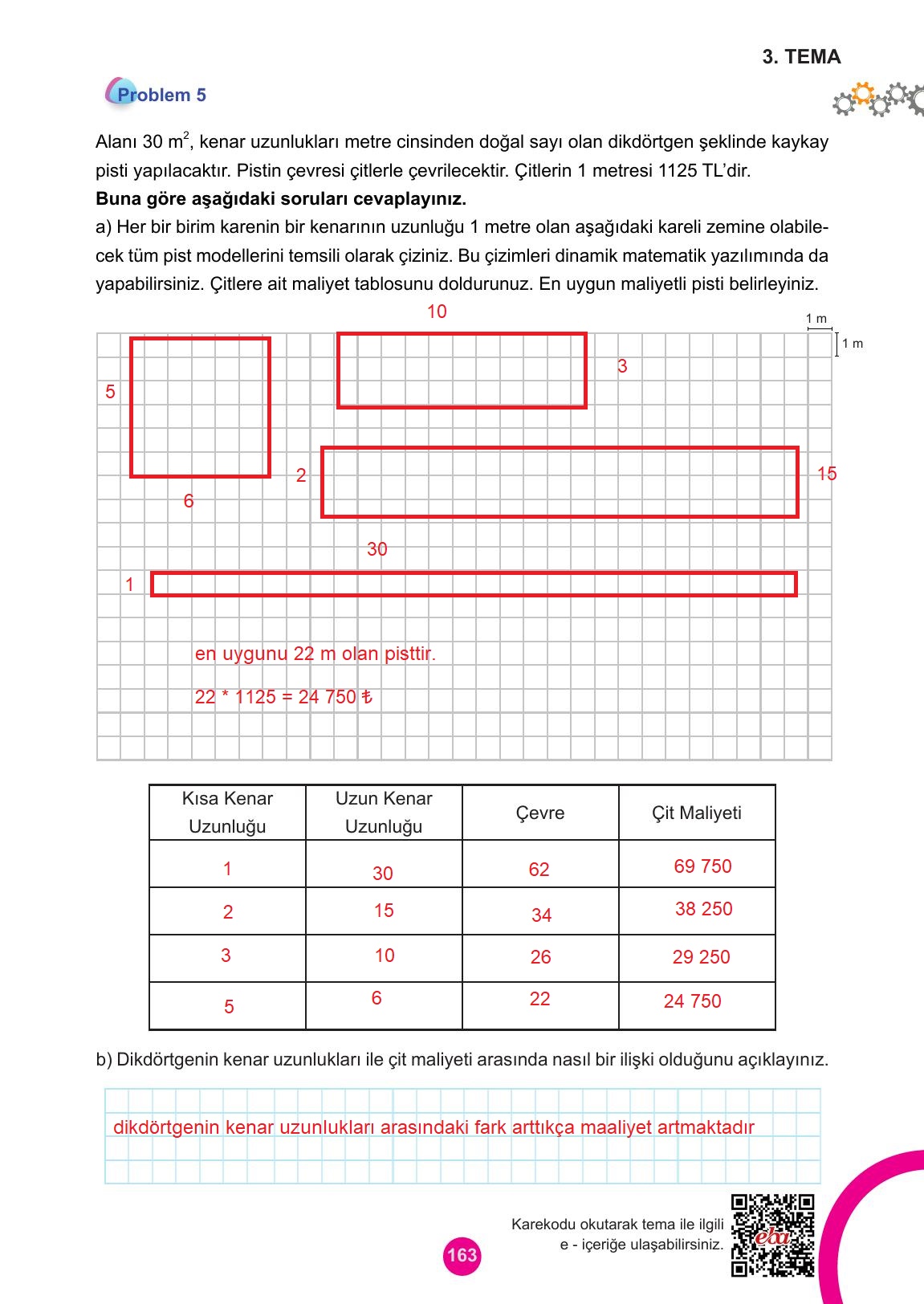 5. Sınıf Meb Yayınları Matematik Ders Kitabı Sayfa 163 Cevapları 5. Sınıf Meb Yayınları Matematik Ders Kitabı Sayfa 163 Cevapları