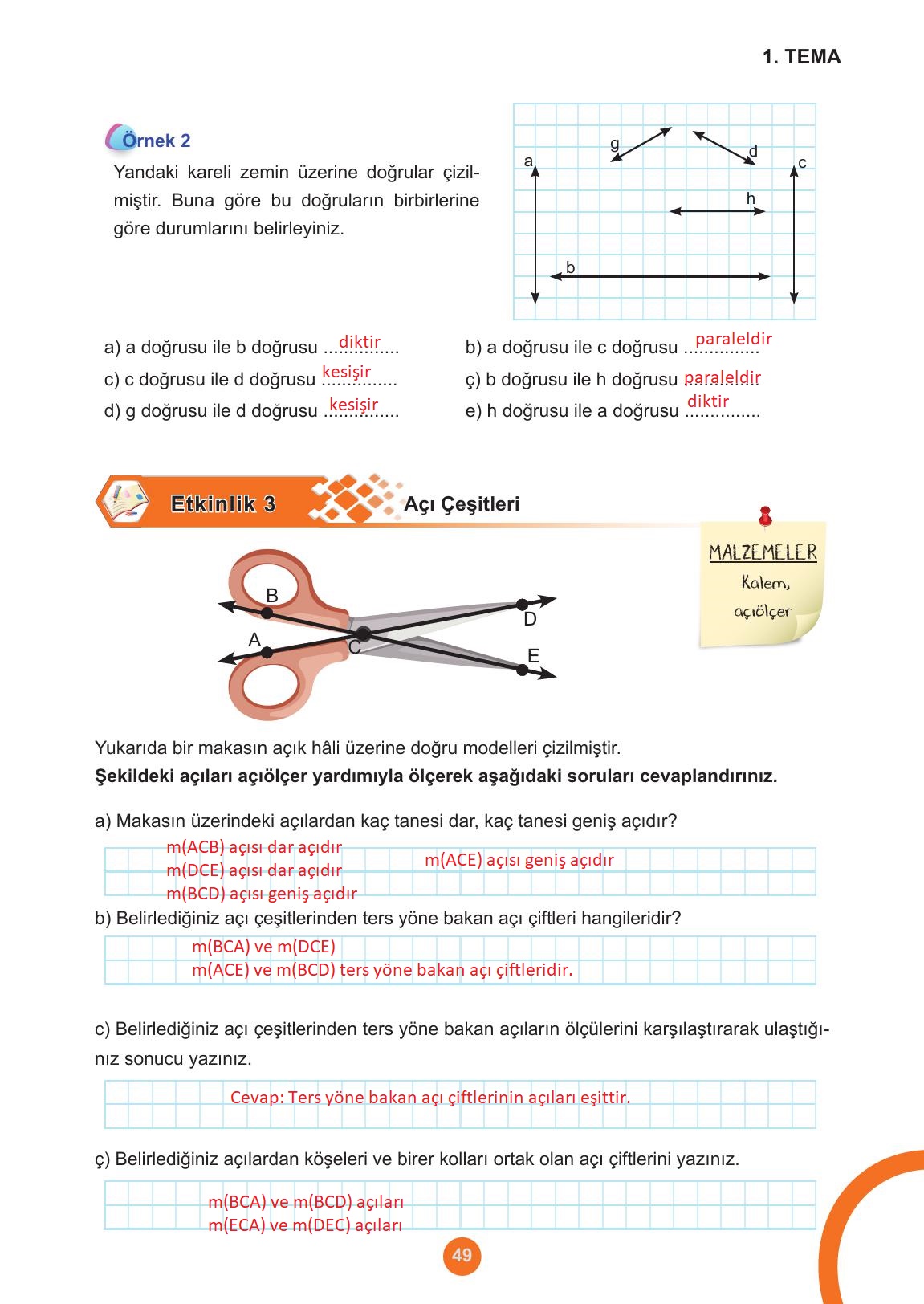 5. Sınıf Meb Yayınları Matematik Ders Kitabı Sayfa 49 Cevapları
