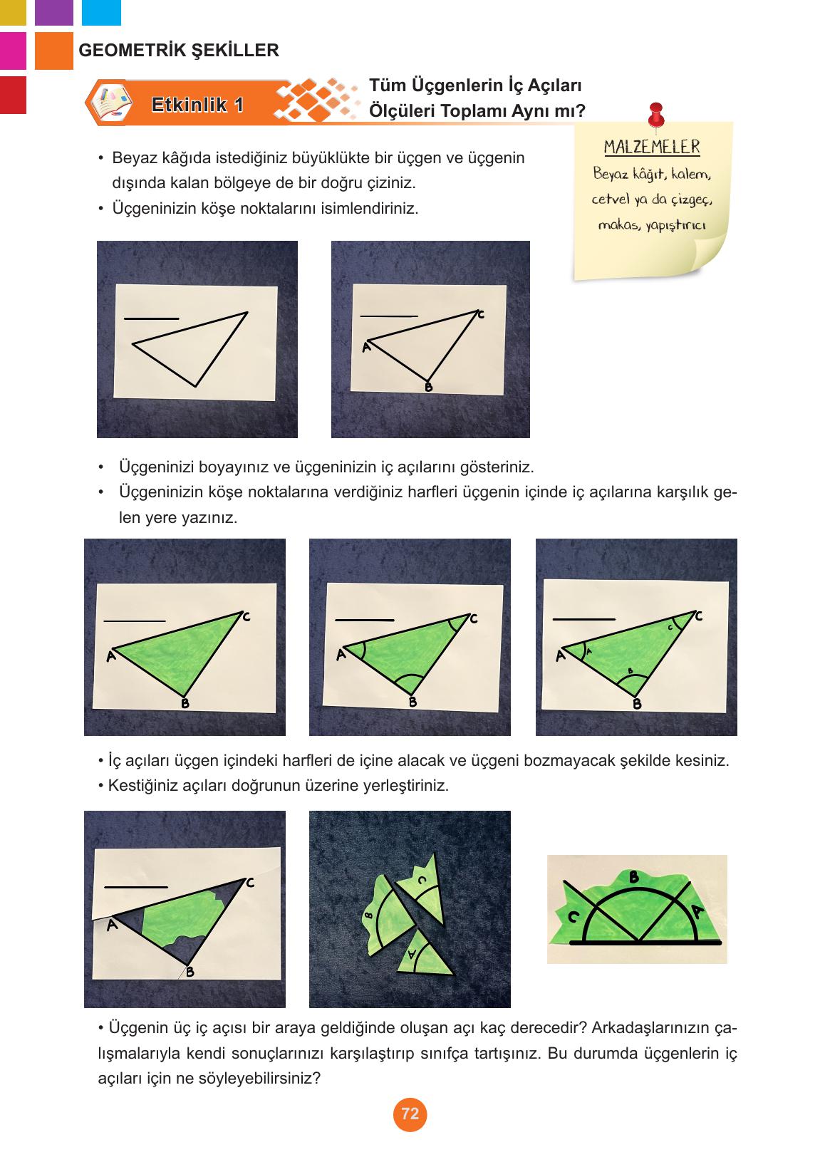5. Sınıf Meb Yayınları Matematik Ders Kitabı Sayfa 72 Cevapları
