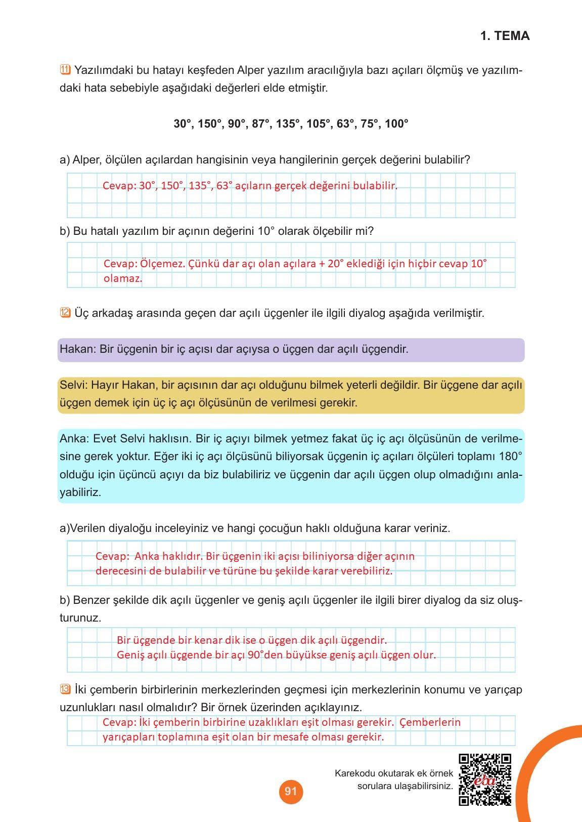 5. Sınıf Meb Yayınları Matematik Ders Kitabı Sayfa 91 Cevapları