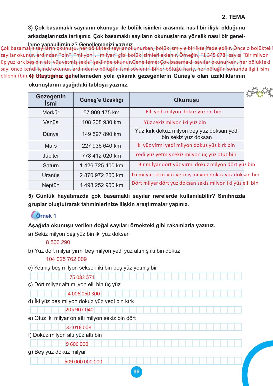 5. Sınıf Meb Yayınları Matematik Ders Kitabı Sayfa 99 Cevapları 5. Sınıf Meb Yayınları Matematik Ders Kitabı Sayfa 99 Cevapları
