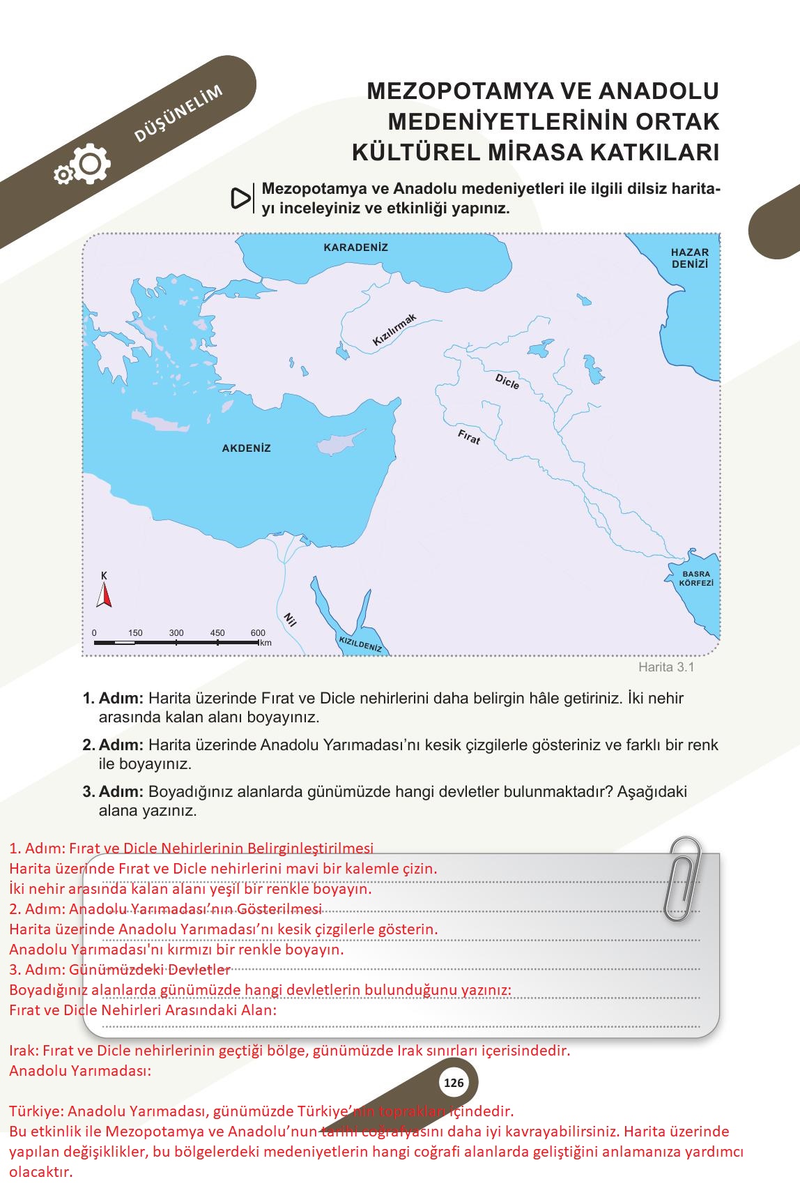 5. Sınıf Meb Yayınları Sosyal Bilgiler Ders Kitabı Sayfa 126 Cevapları