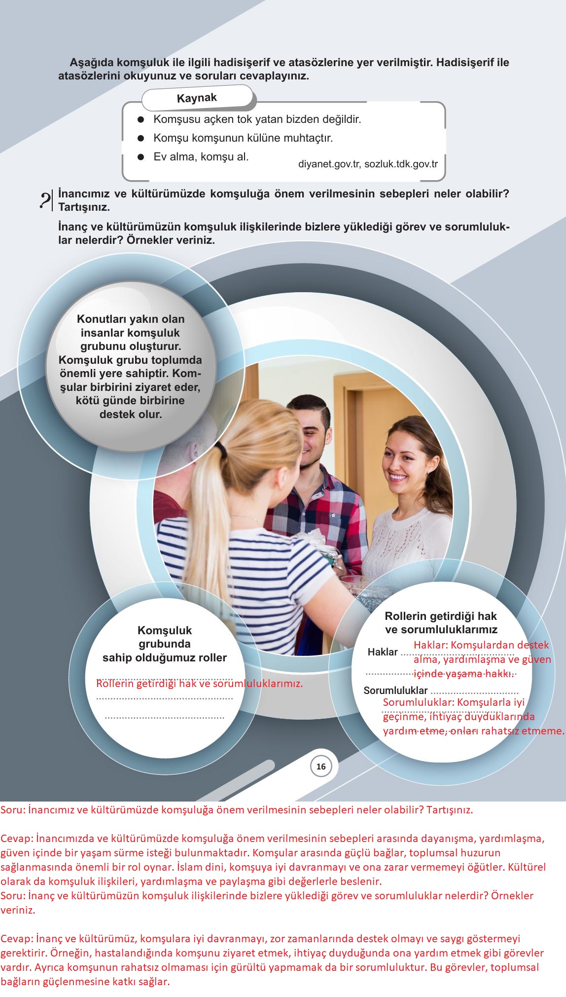 5. Sınıf Meb Yayınları Sosyal Bilgiler Ders Kitabı Sayfa 16 Cevapları