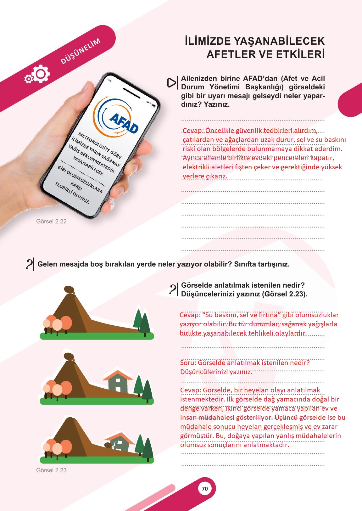 5. Sınıf Meb Yayınları Sosyal Bilgiler Ders Kitabı Sayfa 70 Cevapları