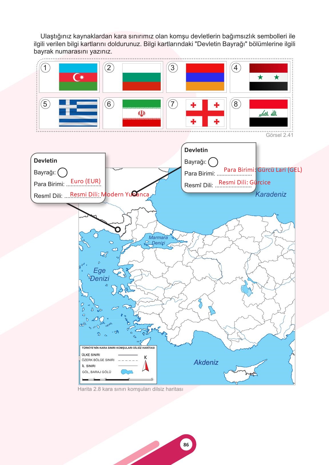 5. Sınıf Meb Yayınları Sosyal Bilgiler Ders Kitabı Sayfa 86 Cevapları