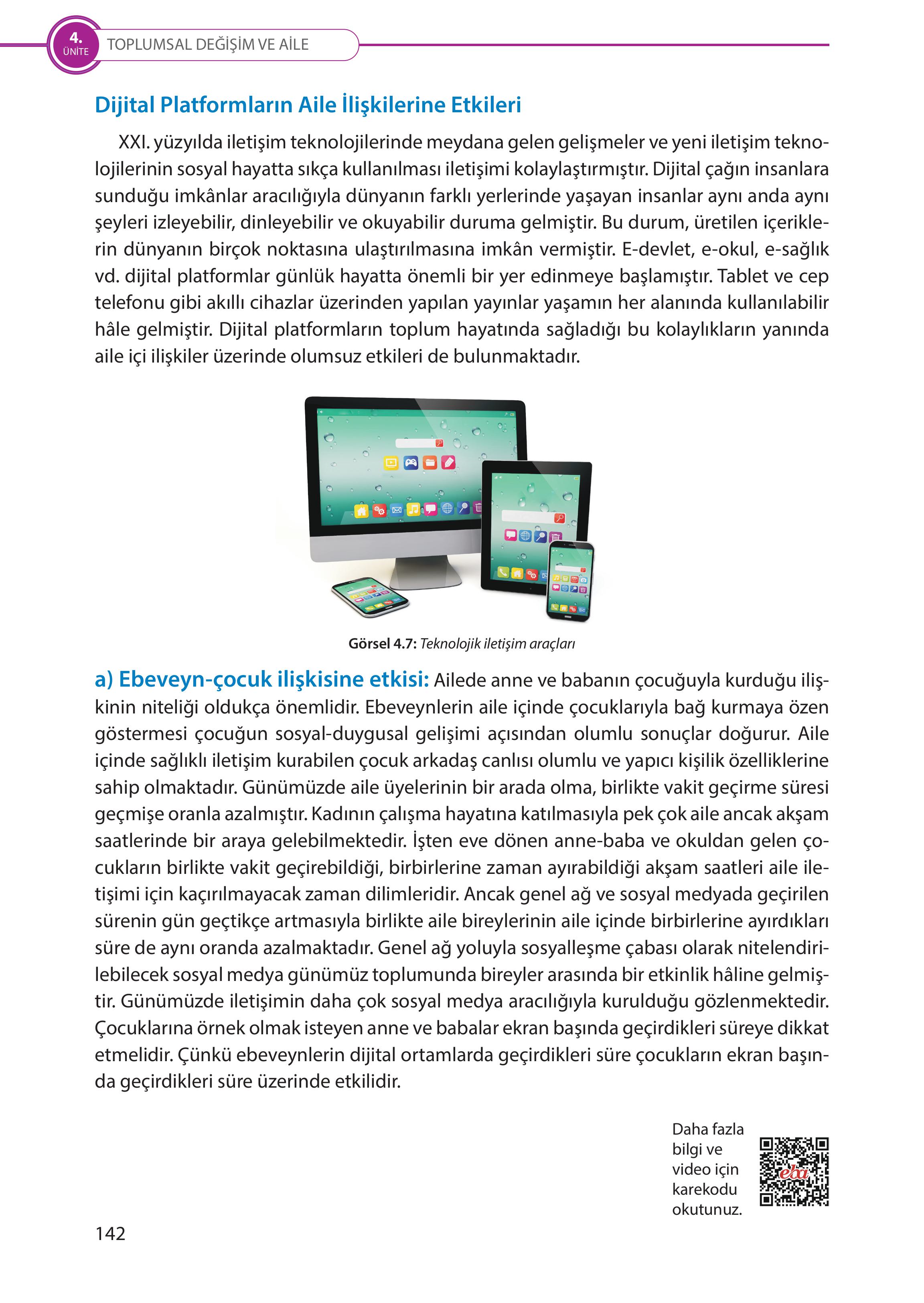 5. Sınıf Meb Yayınları Türk Sosyal Hayatında Aile Ders Kitabı Sayfa 142 Cevapları