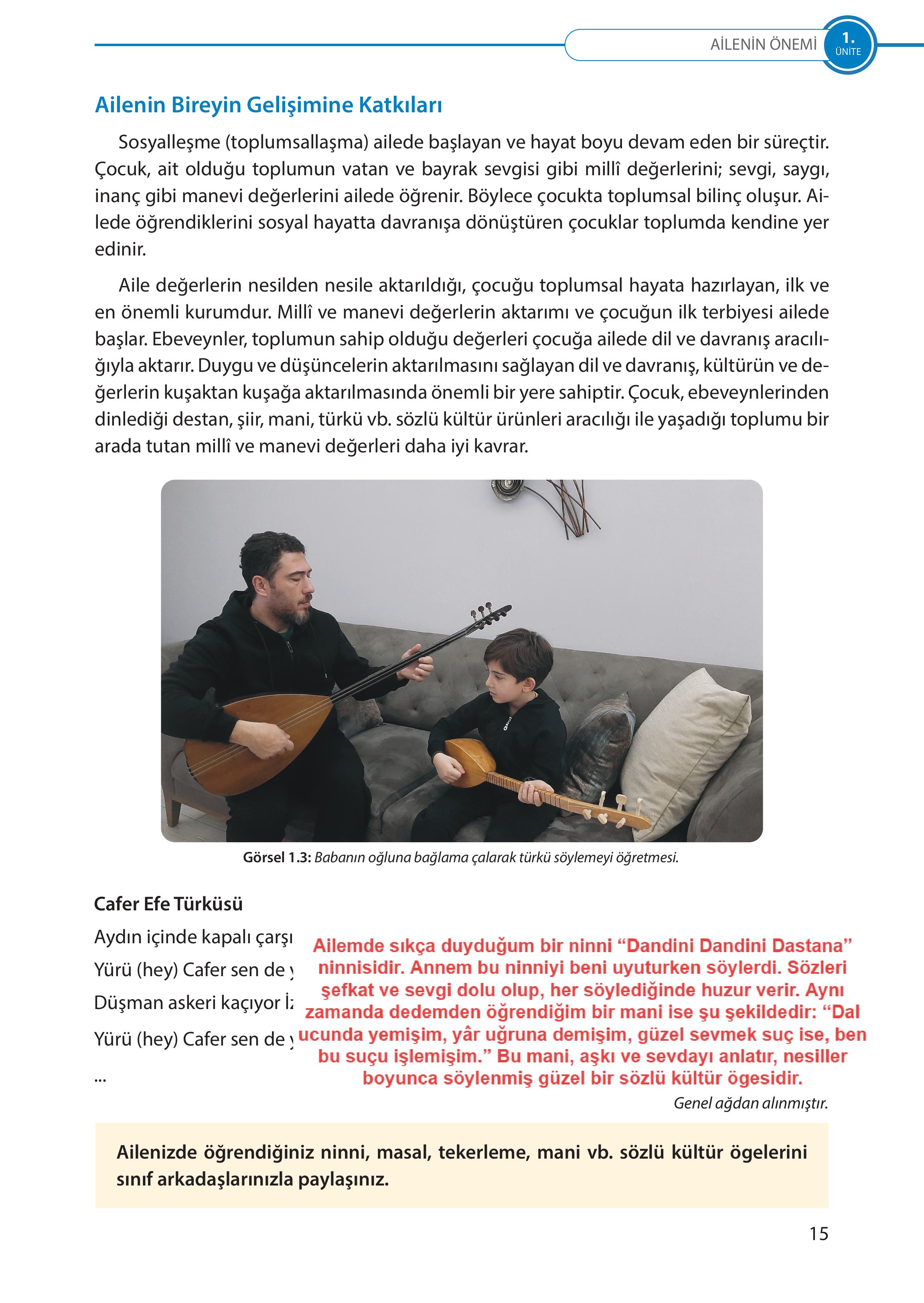 5. Sınıf Meb Yayınları Türk Sosyal Hayatında Aile Ders Kitabı Sayfa 15 Cevapları 5. Sınıf Meb Yayınları Türk Sosyal Hayatında Aile Ders Kitabı Sayfa 15 Cevapları