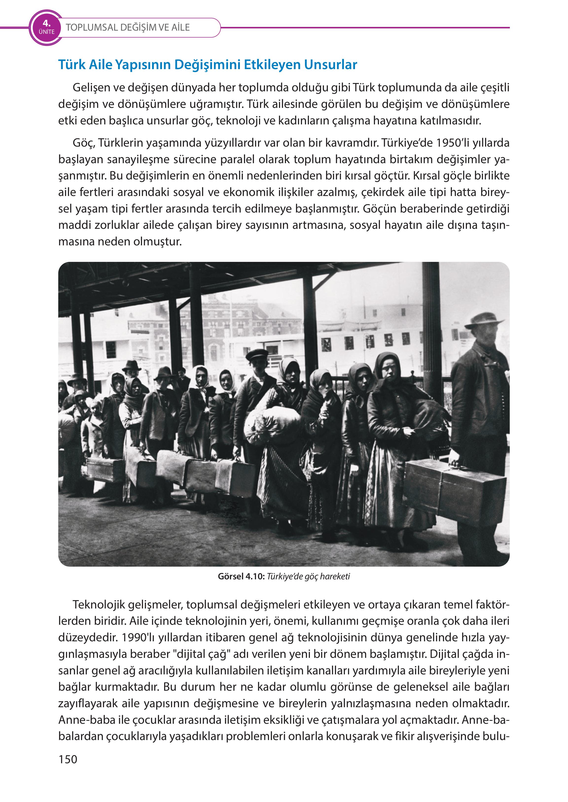 5. Sınıf Meb Yayınları Türk Sosyal Hayatında Aile Ders Kitabı Sayfa 150 Cevapları