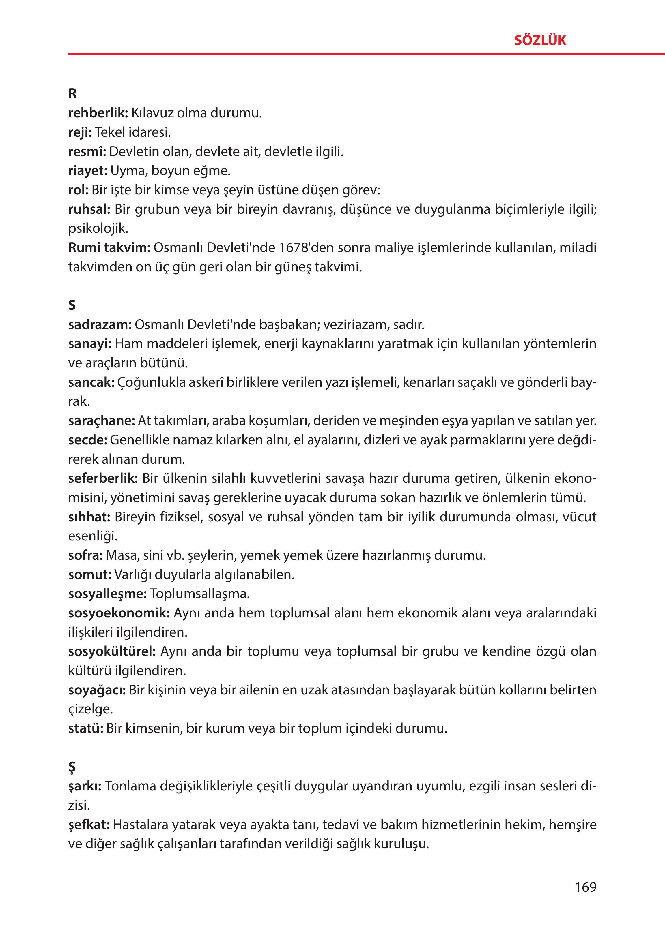 5. Sınıf Meb Yayınları Türk Sosyal Hayatında Aile Ders Kitabı Sayfa 169 Cevapları