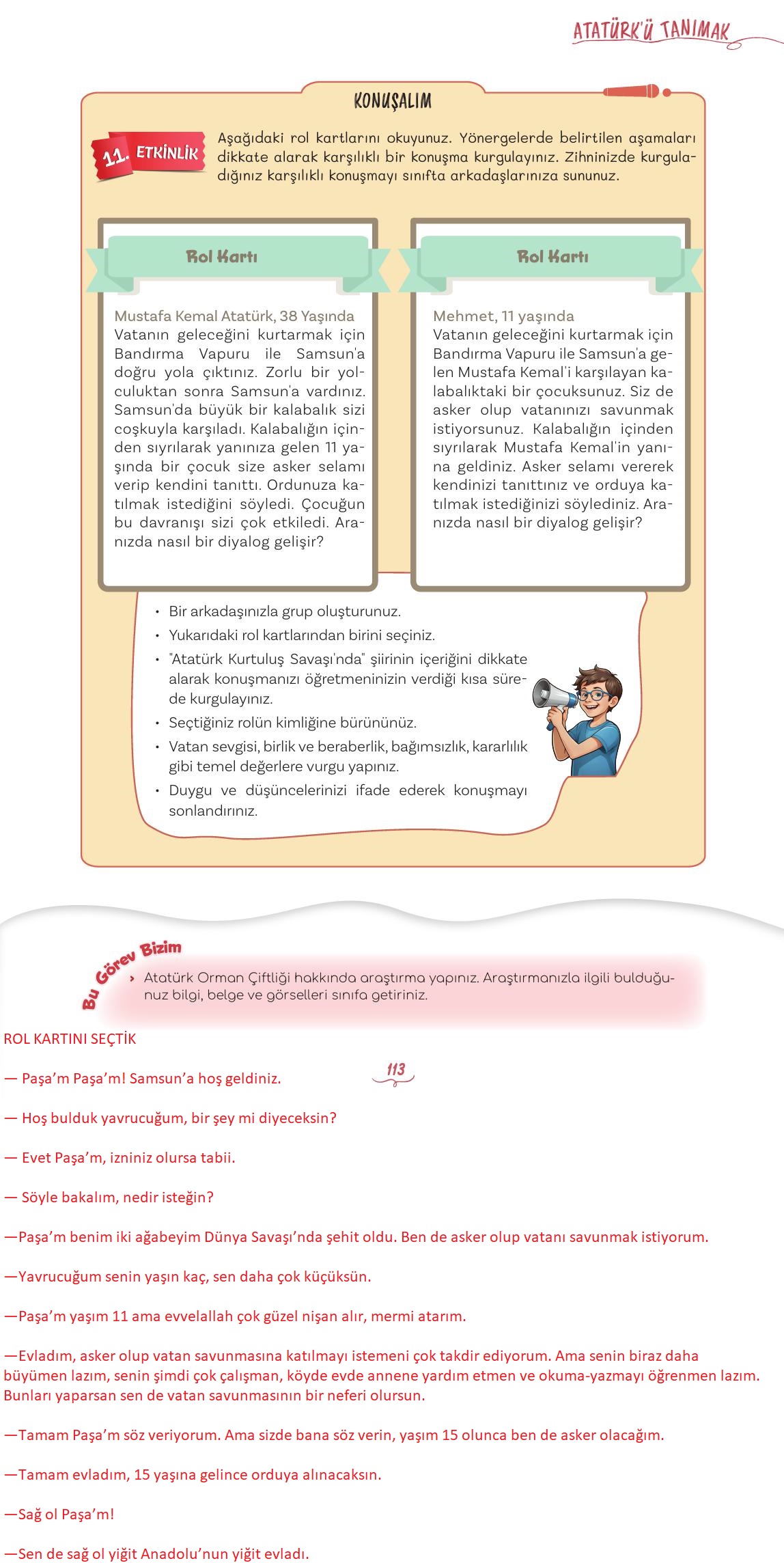 5. Sınıf Meb Yayınları Türkçe Ders Kitabı Sayfa 113 Cevapları