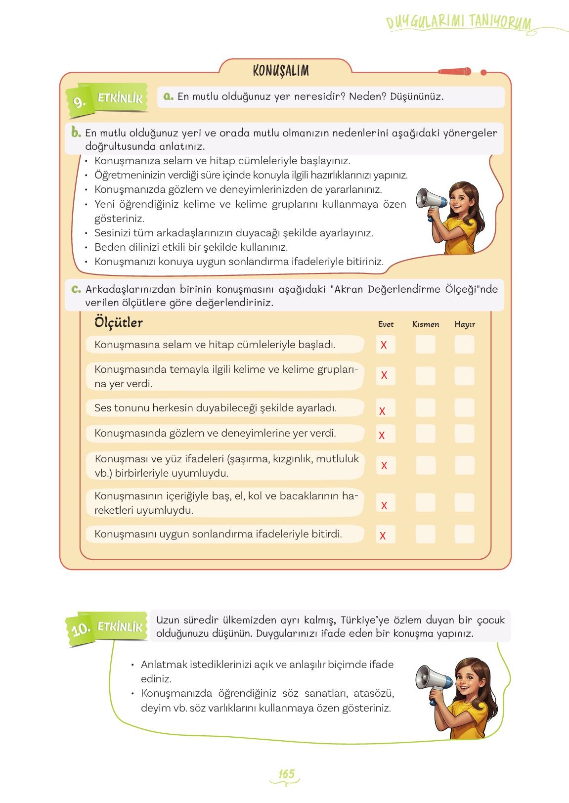 5. Sınıf Meb Yayınları Türkçe Ders Kitabı Sayfa 165 Cevapları