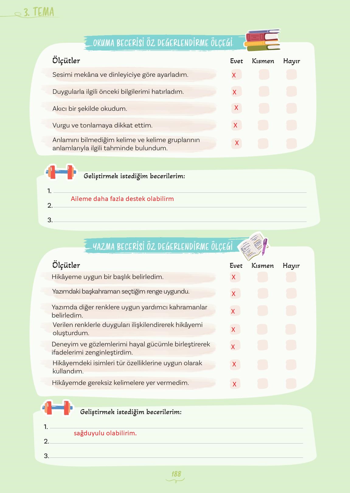 5. Sınıf Meb Yayınları Türkçe Ders Kitabı Sayfa 188 Cevapları