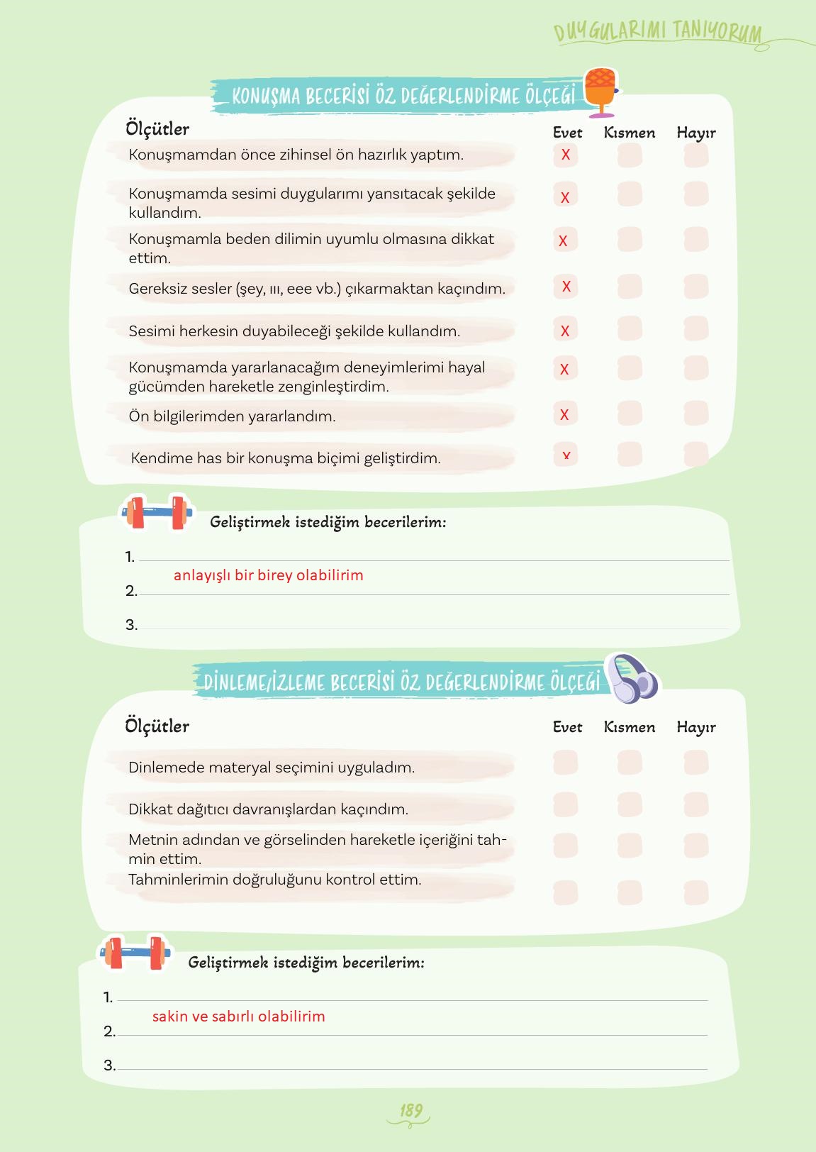 5. Sınıf Meb Yayınları Türkçe Ders Kitabı Sayfa 189 Cevapları