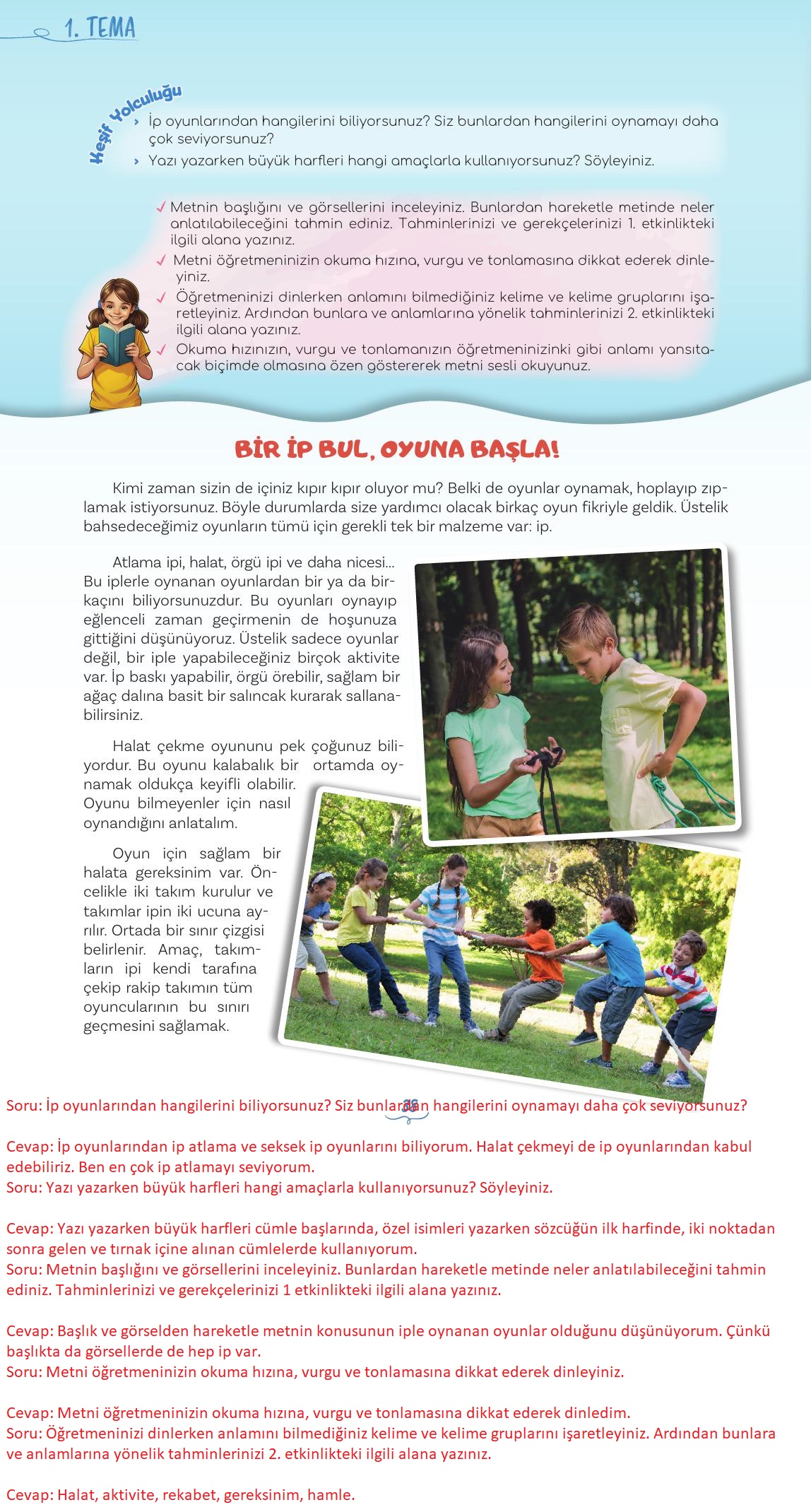 5. Sınıf Meb Yayınları Türkçe Ders Kitabı Sayfa 38 Cevapları