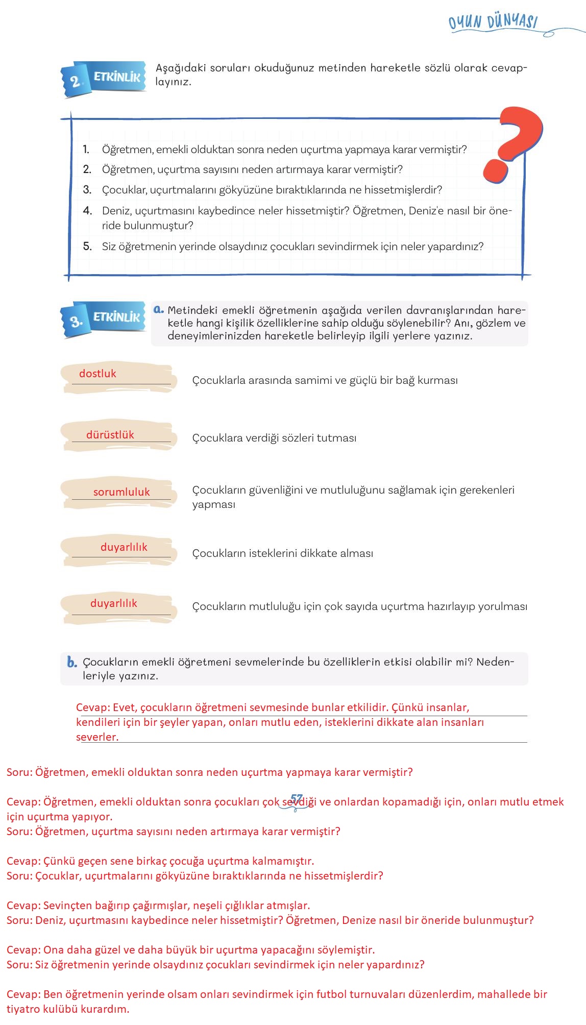 5. Sınıf Meb Yayınları Türkçe Ders Kitabı Sayfa 57 Cevapları 5. Sınıf Meb Yayınları Türkçe Ders Kitabı Sayfa 57 Cevapları