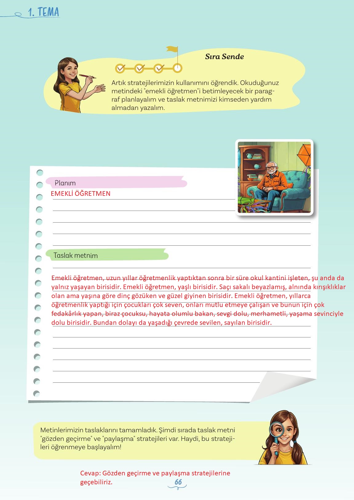 5. Sınıf Meb Yayınları Türkçe Ders Kitabı Sayfa 66 Cevapları