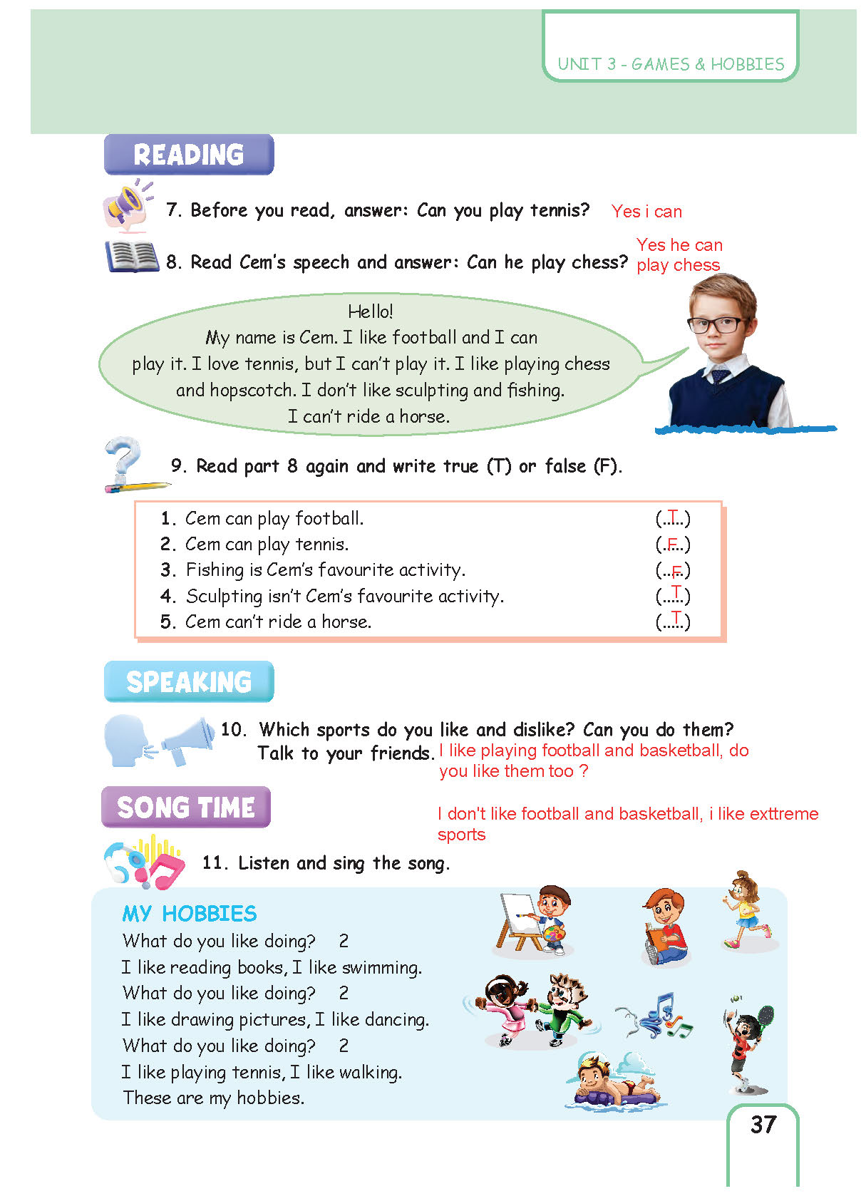 5. Sınıf Pasifik Yayınları İngilizce Ders Kitabı Sayfa 037 Cevapları