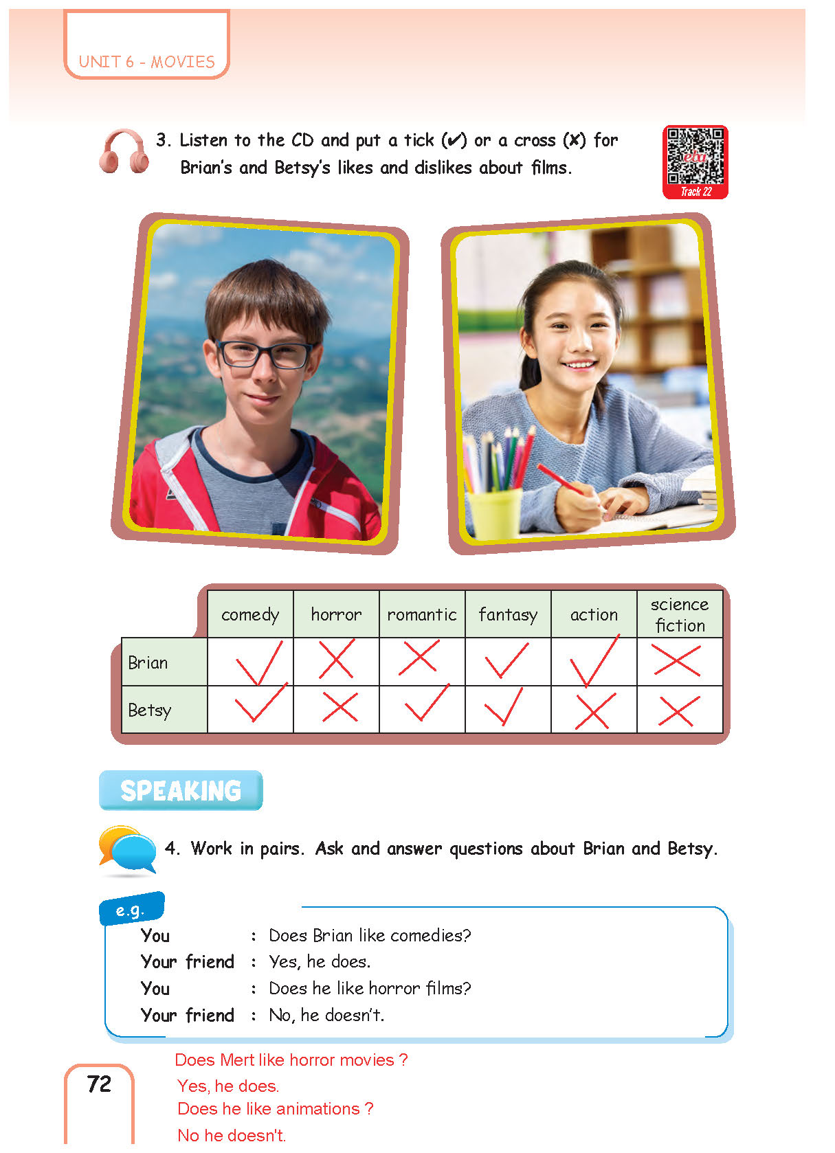 5. Sınıf Pasifik Yayınları İngilizce Ders Kitabı Sayfa 072 Cevapları