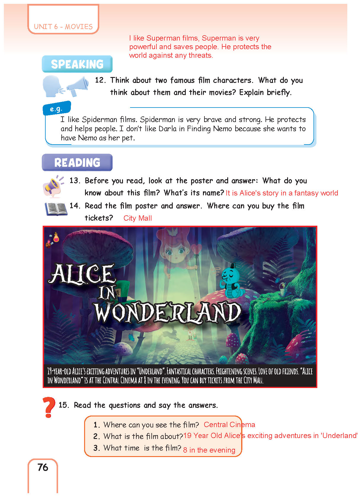 5. Sınıf Pasifik Yayınları İngilizce Ders Kitabı Sayfa 076 Cevapları