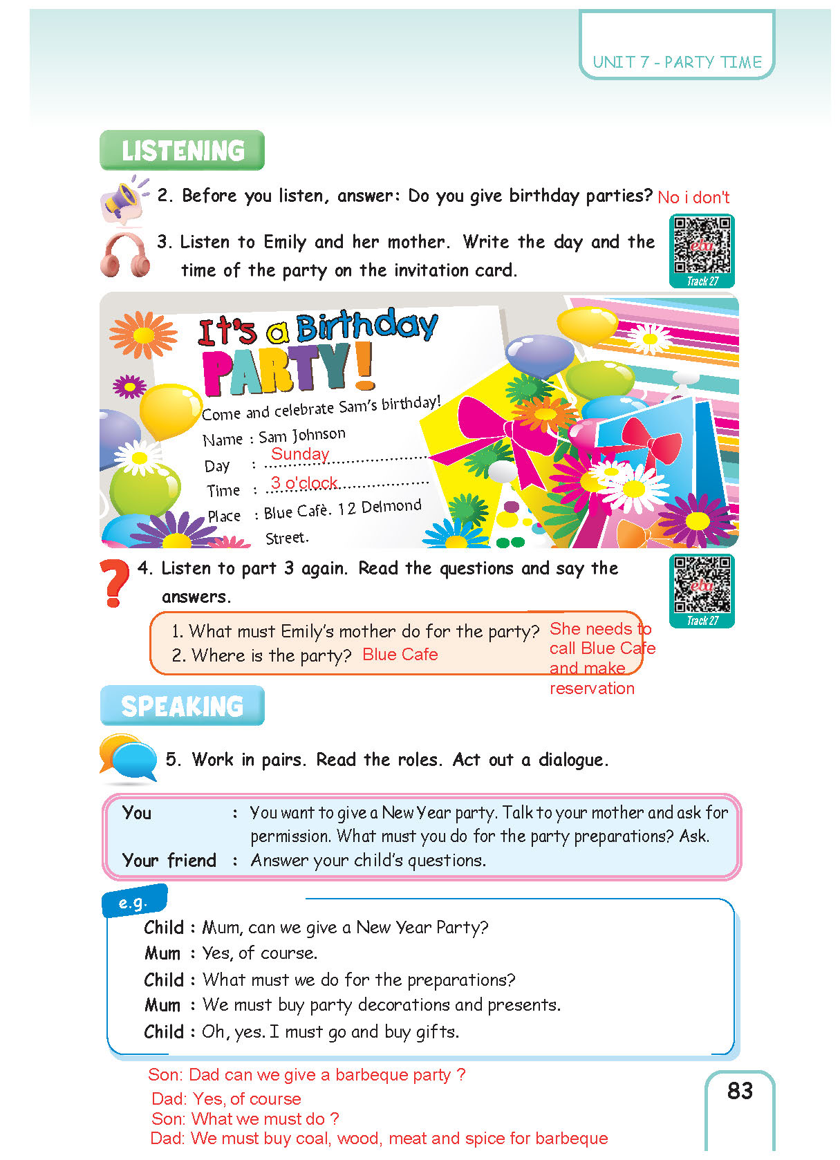 5. Sınıf Pasifik Yayınları İngilizce Ders Kitabı Sayfa 083 Cevapları