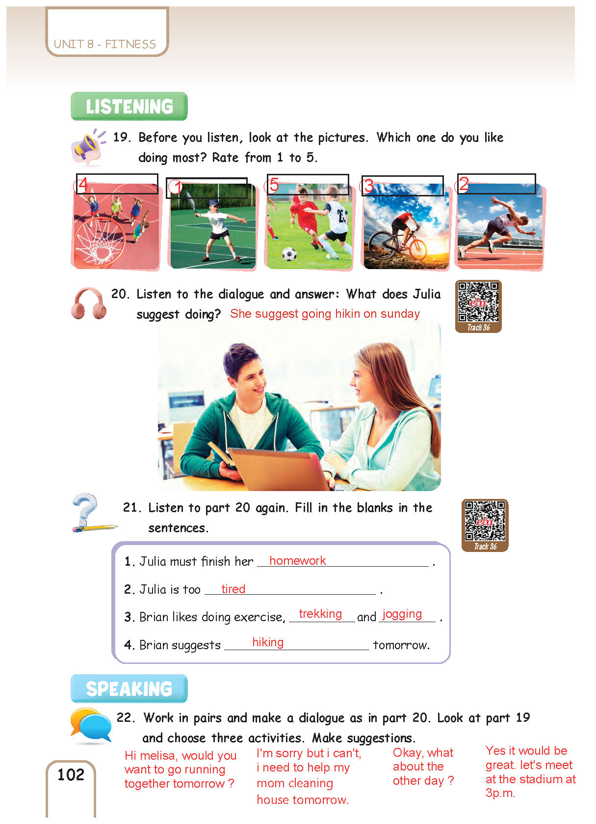 5. Sınıf Pasifik Yayınları İngilizce Ders Kitabı Sayfa 102 Cevapları