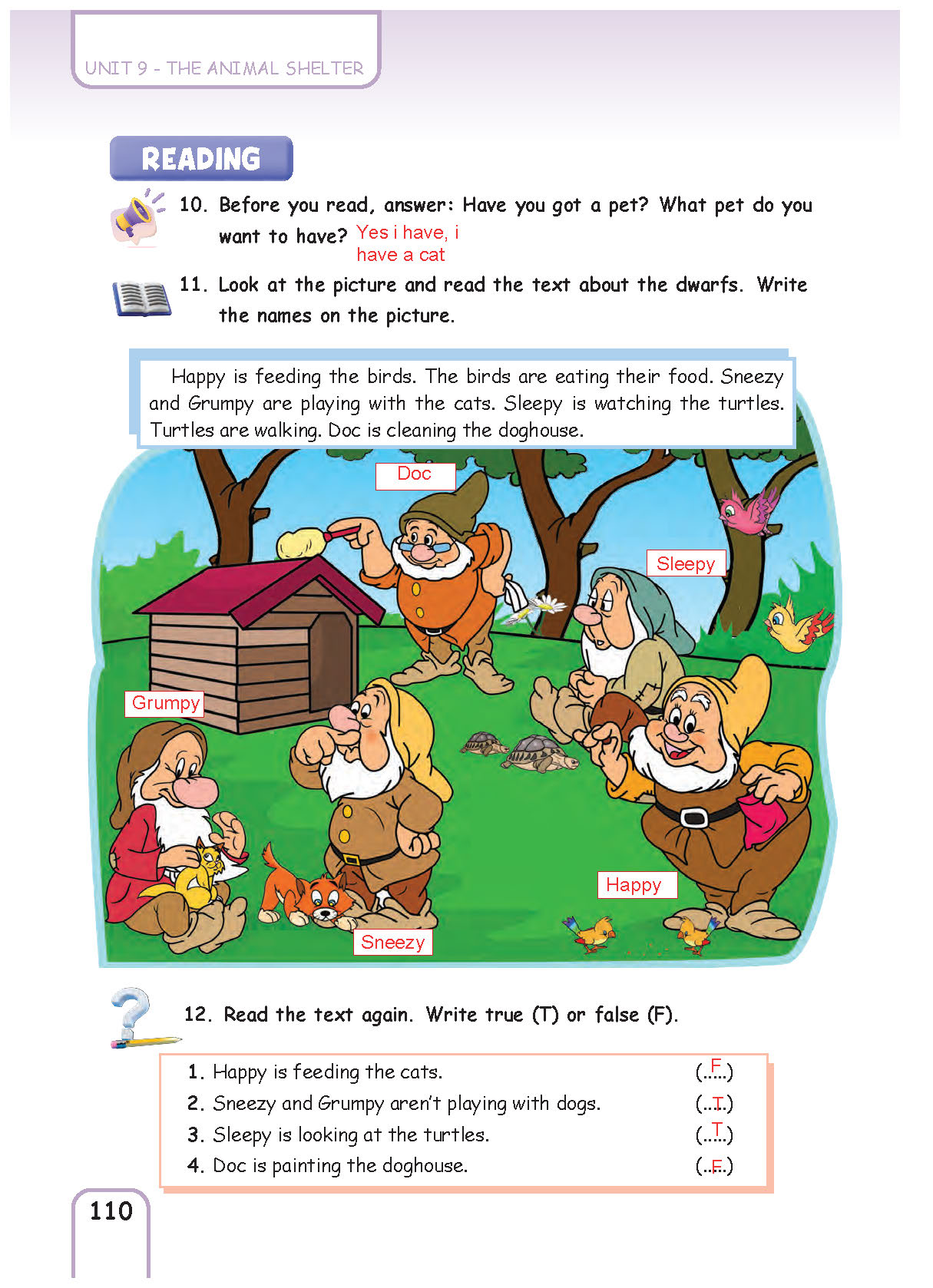 5. Sınıf Pasifik Yayınları İngilizce Ders Kitabı Sayfa 110 Cevapları