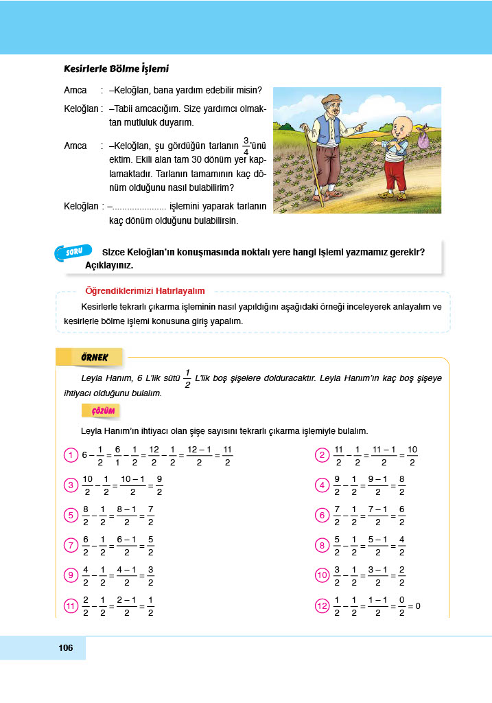 6. Sınıf Doğa Yayınları Matematik Ders Kitabı Sayfa 106 Cevapları 6. Sınıf Doğa Yayınları Matematik Ders Kitabı Sayfa 106 Cevapları