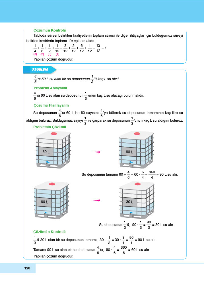 6. Sınıf Doğa Yayınları Matematik Ders Kitabı Sayfa 120 Cevapları 6. Sınıf Doğa Yayınları Matematik Ders Kitabı Sayfa 120 Cevapları