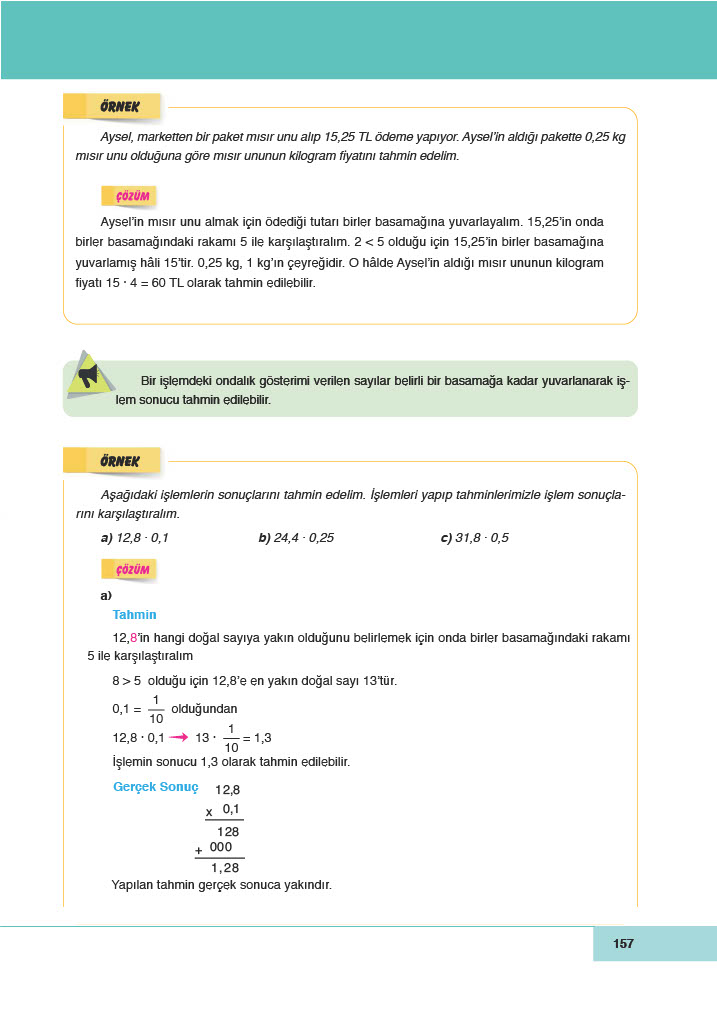6. Sınıf Doğa Yayınları Matematik Ders Kitabı Sayfa 157 Cevapları 6. Sınıf Doğa Yayınları Matematik Ders Kitabı Sayfa 157 Cevapları