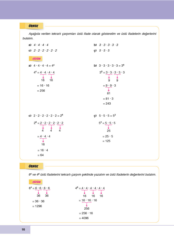 6. Sınıf Doğa Yayınları Matematik Ders Kitabı Sayfa 16 Cevapları 6. Sınıf Doğa Yayınları Matematik Ders Kitabı Sayfa 16 Cevapları