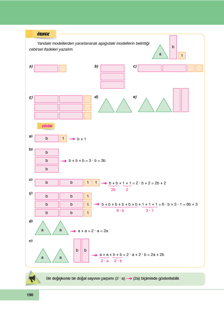 6. Sınıf Doğa Yayınları Matematik Ders Kitabı Sayfa 190 Cevapları 6. Sınıf Doğa Yayınları Matematik Ders Kitabı Sayfa 190 Cevapları
