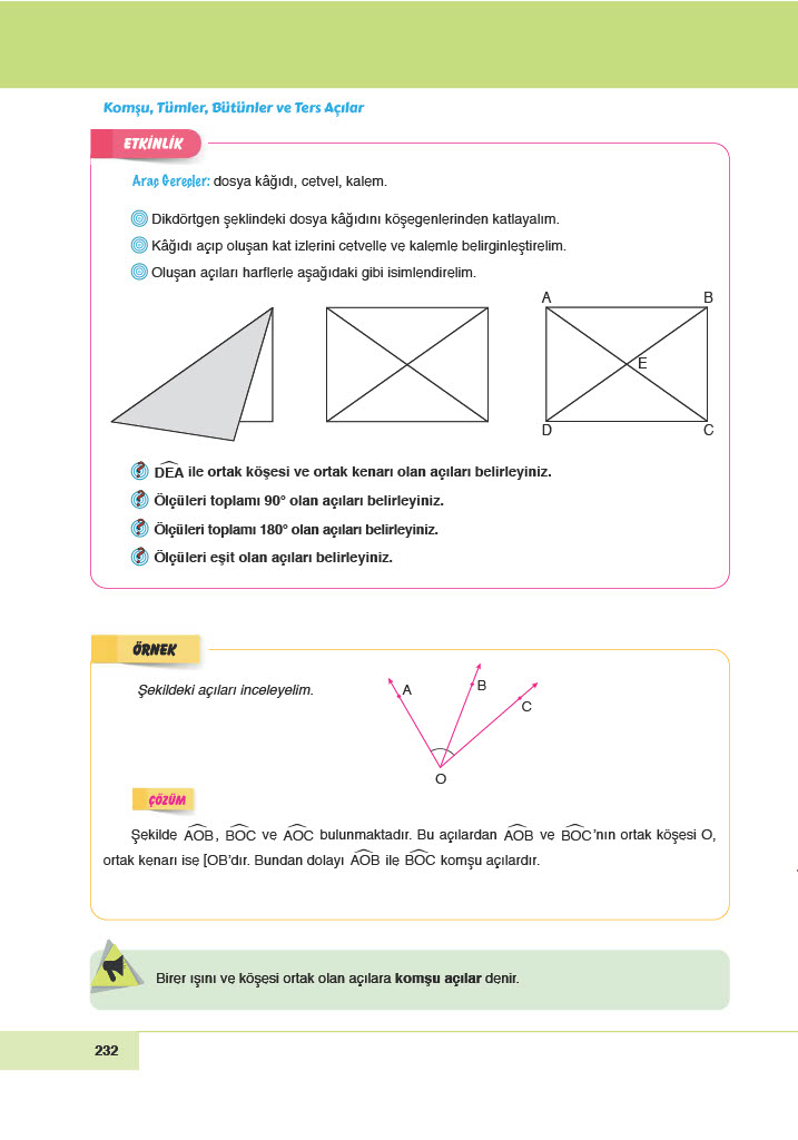 6. Sınıf Doğa Yayınları Matematik Ders Kitabı Sayfa 232 Cevapları 6. Sınıf Doğa Yayınları Matematik Ders Kitabı Sayfa 232 Cevapları