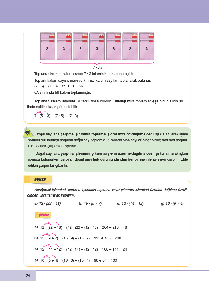 6. Sınıf Doğa Yayınları Matematik Ders Kitabı Sayfa 24 Cevapları 6. Sınıf Doğa Yayınları Matematik Ders Kitabı Sayfa 24 Cevapları