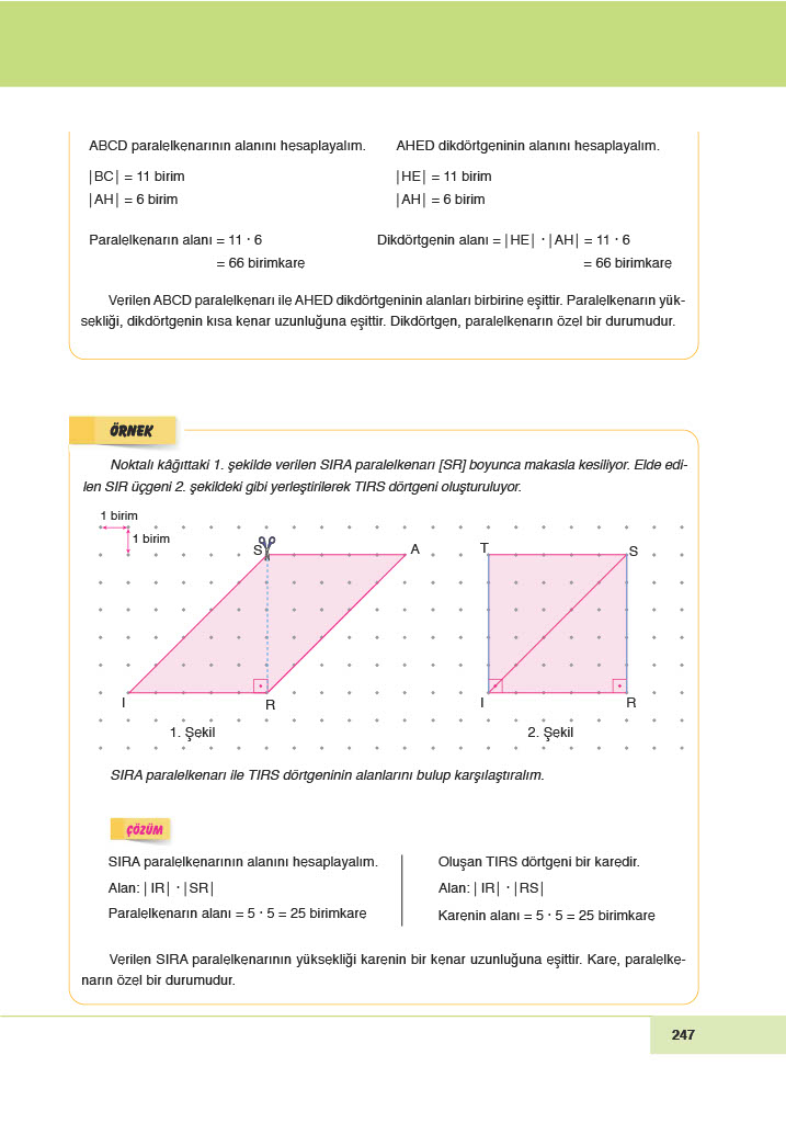 6. Sınıf Doğa Yayınları Matematik Ders Kitabı Sayfa 247 Cevapları 6. Sınıf Doğa Yayınları Matematik Ders Kitabı Sayfa 247 Cevapları