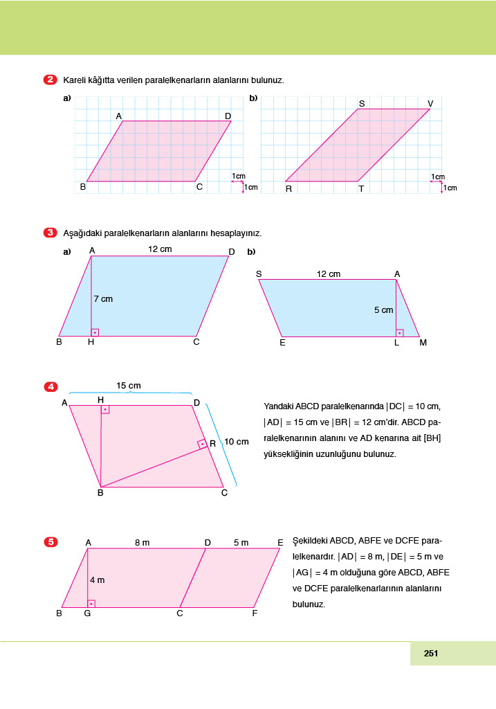 6. Sınıf Doğa Yayınları Matematik Ders Kitabı Sayfa 251 Cevapları 6. Sınıf Doğa Yayınları Matematik Ders Kitabı Sayfa 251 Cevapları