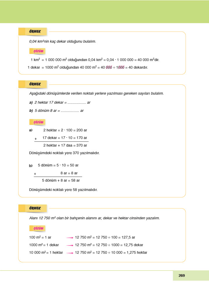 6. Sınıf Doğa Yayınları Matematik Ders Kitabı Sayfa 269 Cevapları 6. Sınıf Doğa Yayınları Matematik Ders Kitabı Sayfa 269 Cevapları