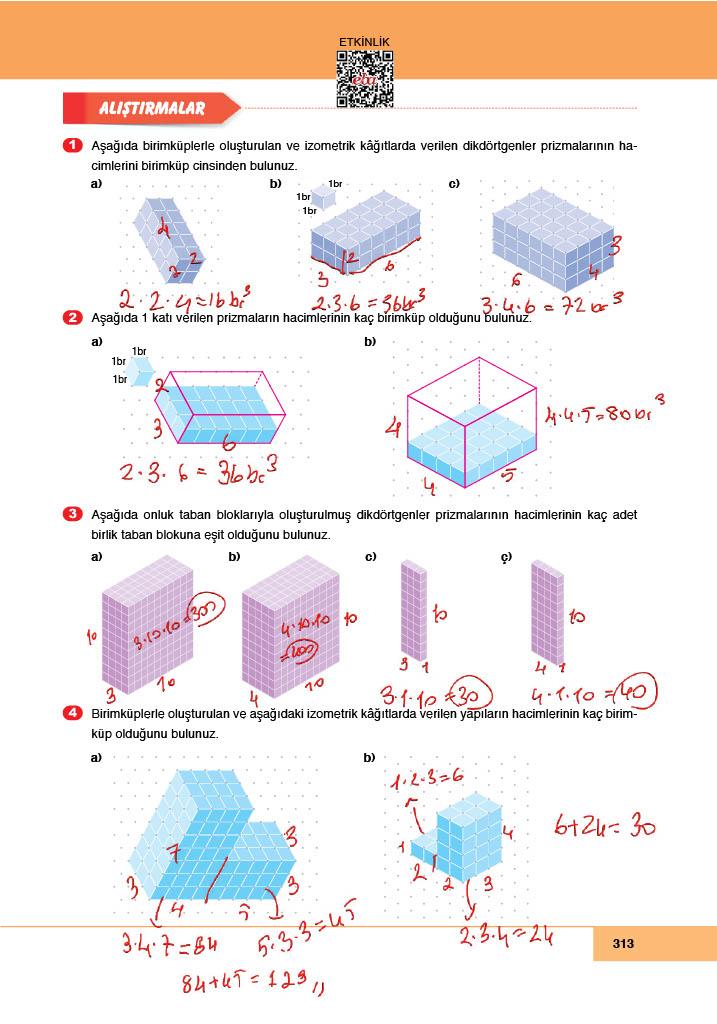 6. Sınıf Doğa Yayınları Matematik Ders Kitabı Sayfa 313 Cevapları 6. Sınıf Doğa Yayınları Matematik Ders Kitabı Sayfa 313 Cevapları
