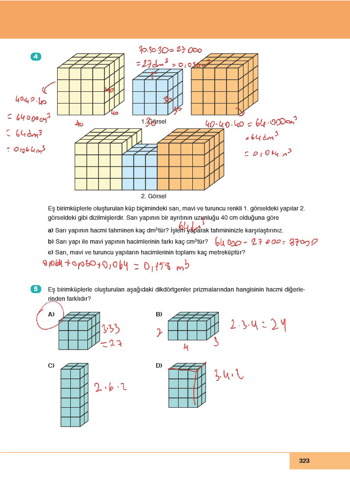 6. Sınıf Doğa Yayınları Matematik Ders Kitabı Sayfa 323 Cevapları 6. Sınıf Doğa Yayınları Matematik Ders Kitabı Sayfa 323 Cevapları
