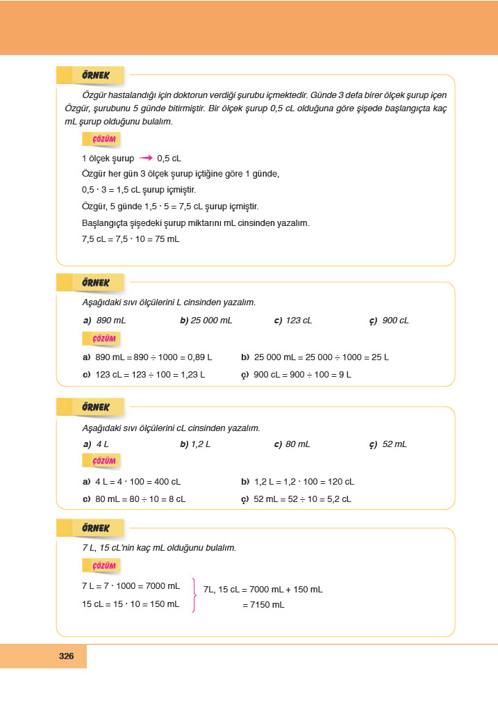 6. Sınıf Doğa Yayınları Matematik Ders Kitabı Sayfa 326 Cevapları 6. Sınıf Doğa Yayınları Matematik Ders Kitabı Sayfa 326 Cevapları