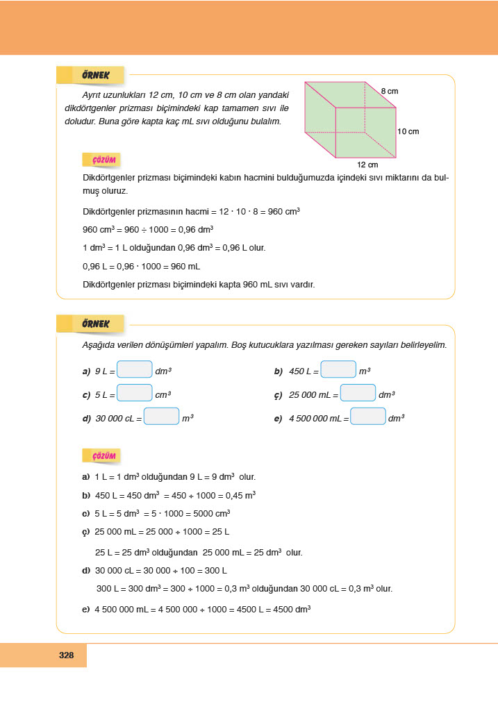6. Sınıf Doğa Yayınları Matematik Ders Kitabı Sayfa 328 Cevapları 6. Sınıf Doğa Yayınları Matematik Ders Kitabı Sayfa 328 Cevapları