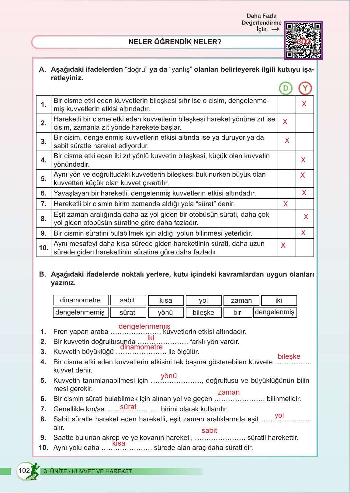 6. Sınıf Meb Yayınları Fen Bilimleri Ders Kitabı Sayfa 102 Cevapları 6. Sınıf Meb Yayınları Fen Bilimleri Ders Kitabı Sayfa 102 Cevapları