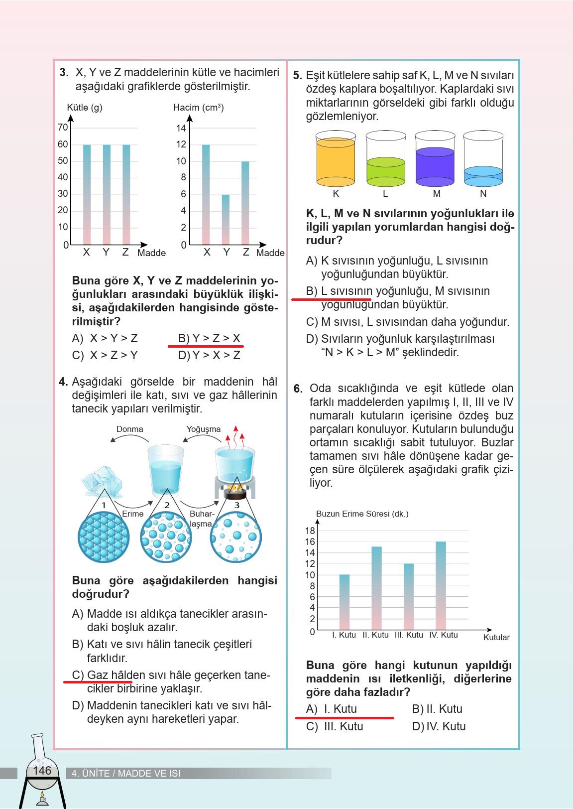 6. Sınıf Meb Yayınları Fen Bilimleri Ders Kitabı Sayfa 146 Cevapları