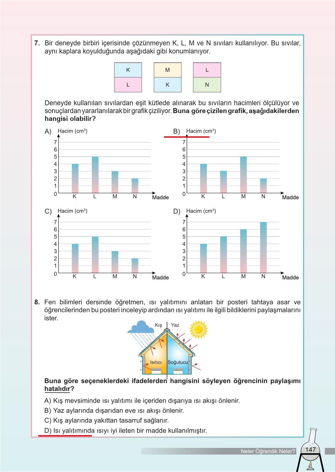 6. Sınıf Meb Yayınları Fen Bilimleri Ders Kitabı Sayfa 147 Cevapları