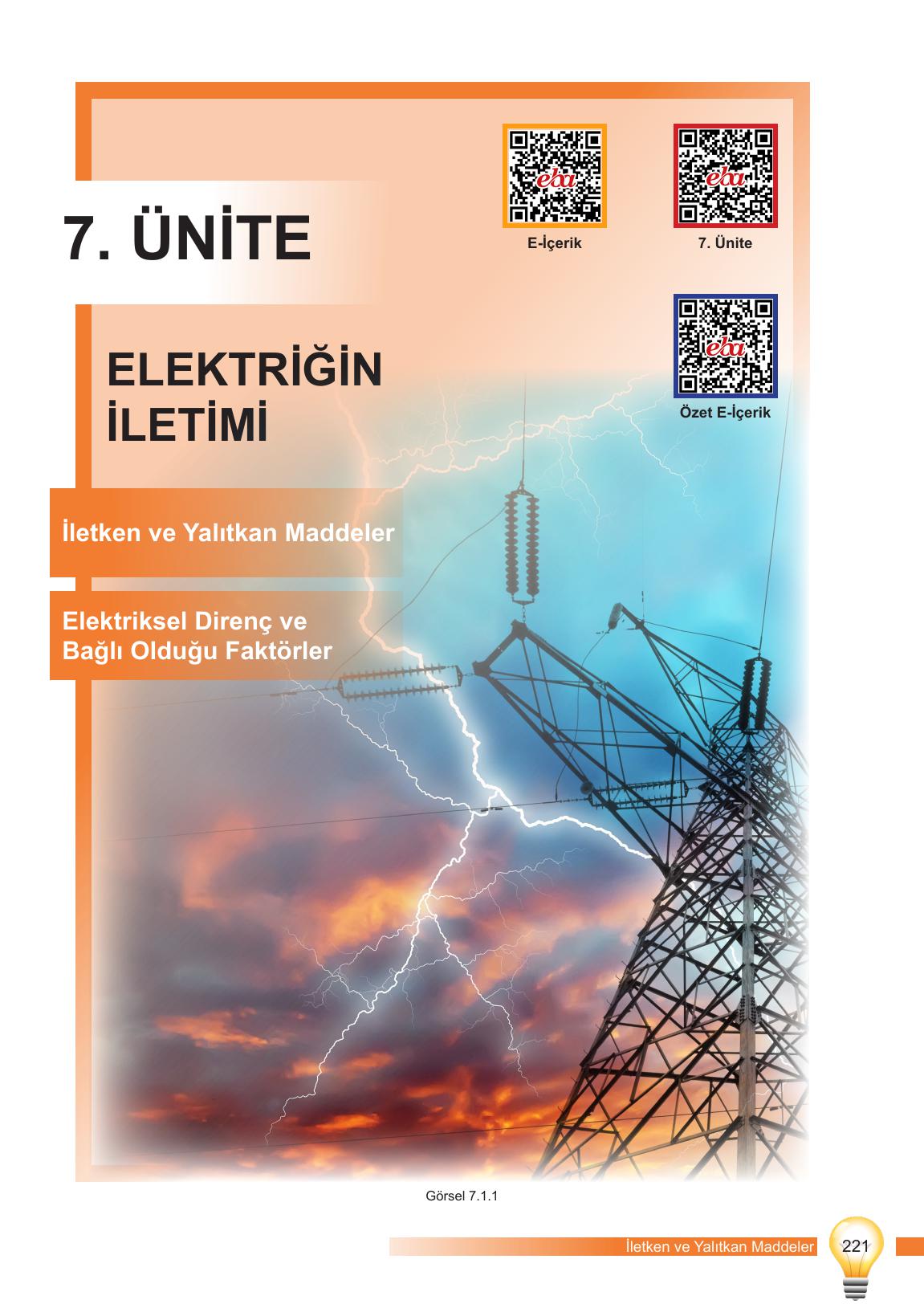 6. Sınıf Meb Yayınları Fen Bilimleri Ders Kitabı Sayfa 221 Cevapları