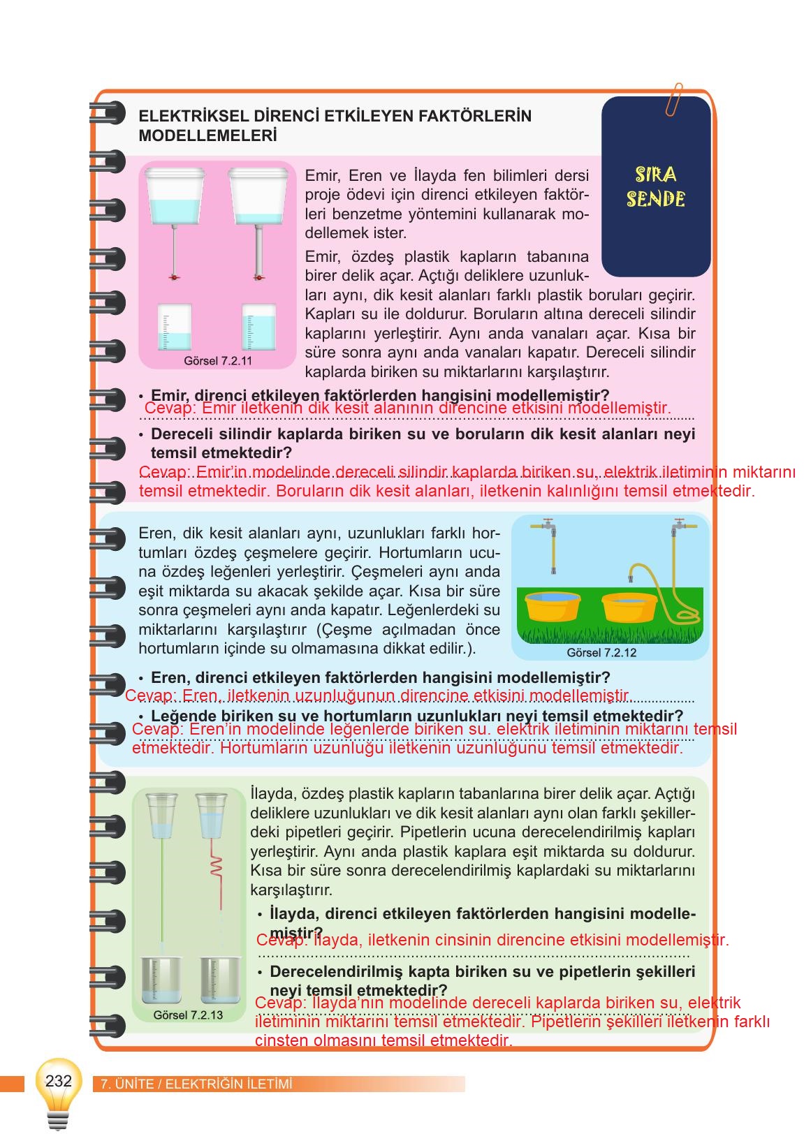 6. Sınıf Meb Yayınları Fen Bilimleri Ders Kitabı Sayfa 232 Cevapları 6. Sınıf Meb Yayınları Fen Bilimleri Ders Kitabı Sayfa 232 Cevapları
