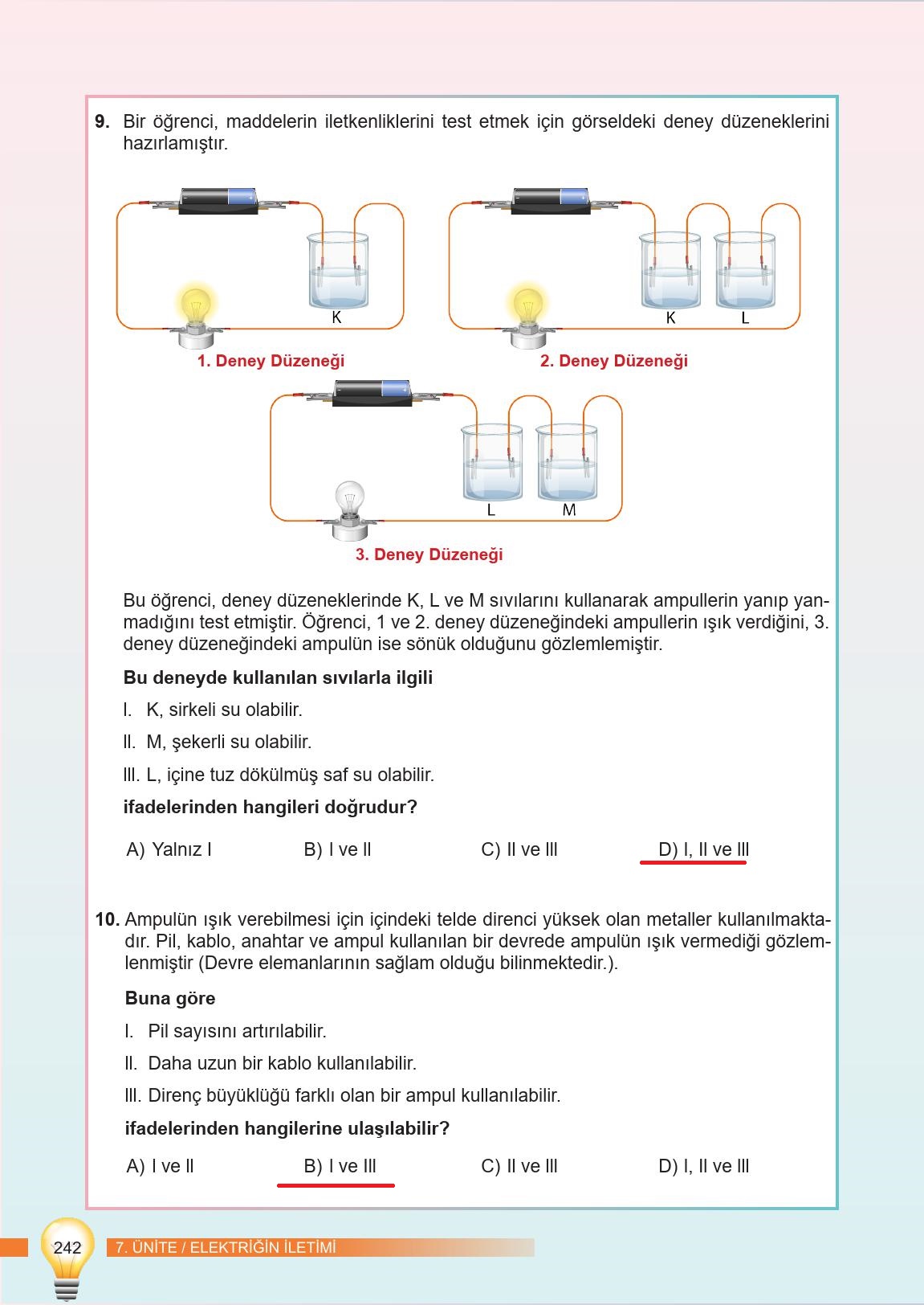 6. Sınıf Meb Yayınları Fen Bilimleri Ders Kitabı Sayfa 242 Cevapları